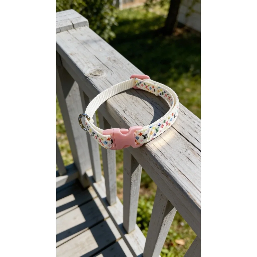 Designer Cat Collar, Pink XS, Very Cute, Unique Design